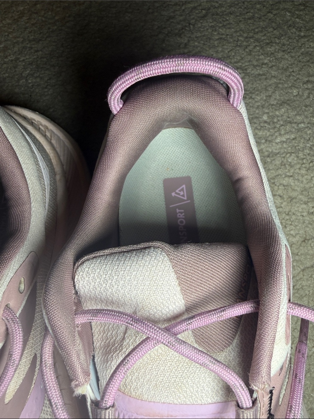 Hoka Transport Women's Light Pink and Lavender Hiking Shoes - Picture 15 of 15